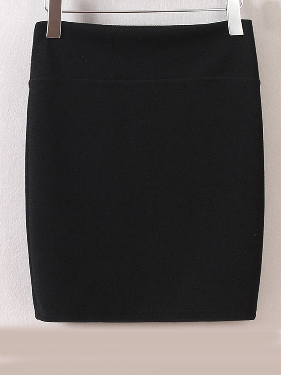 Black Bodycon Mini Skirt | Romwe