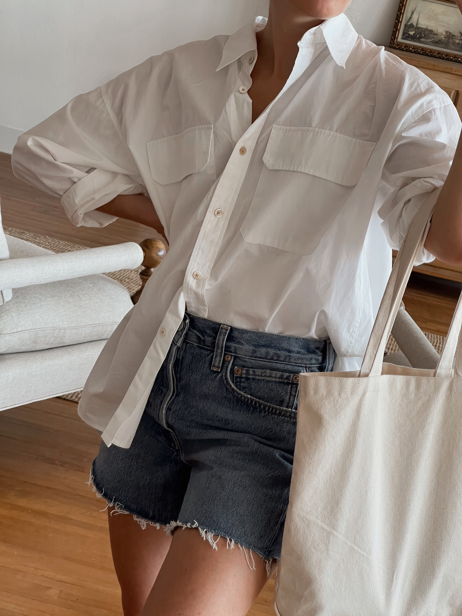 These denim shorts are the perfect length — not too short, not too long, juuuuust right! Wearing a 26 for a comfortably relaxed fit. 

#LTKstyletip #LTKFind #LTKBacktoSchool