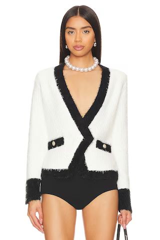 L'AGENCE Georgia Cardi Blazer in White & Black from Revolve.com | Revolve Clothing (Global)