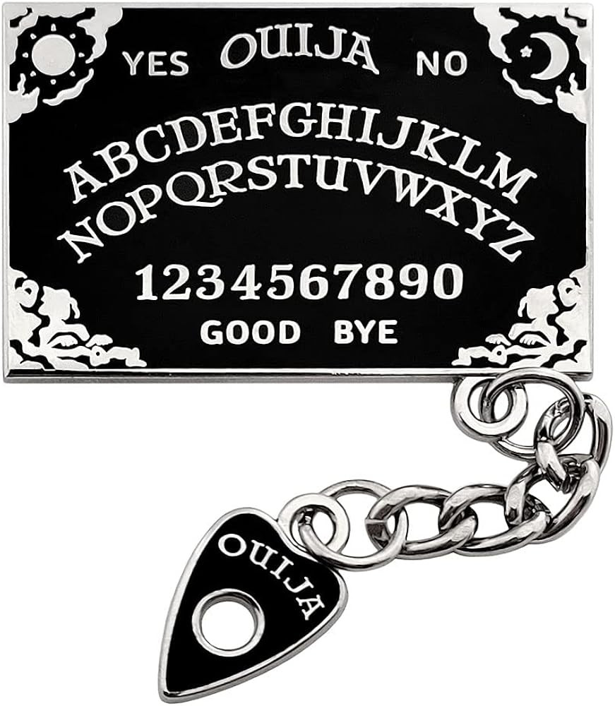 Pinsanity Black Ouija Board with Planchette Charm Enamel Lapel Pin | Amazon (US)