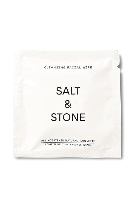 Salt & Stone - Cleansing Facial Wipes - 20 Count - Natural, Biodegradable, Cruelty-Free, Cleanse,... | Amazon (US)