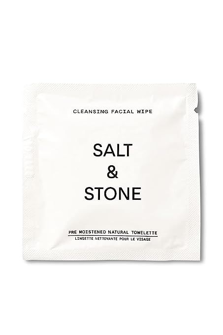 Salt & Stone - Cleansing Facial Wipes - 20 Count - Natural, Biodegradable, Cruelty-Free, Cleanse,... | Amazon (US)