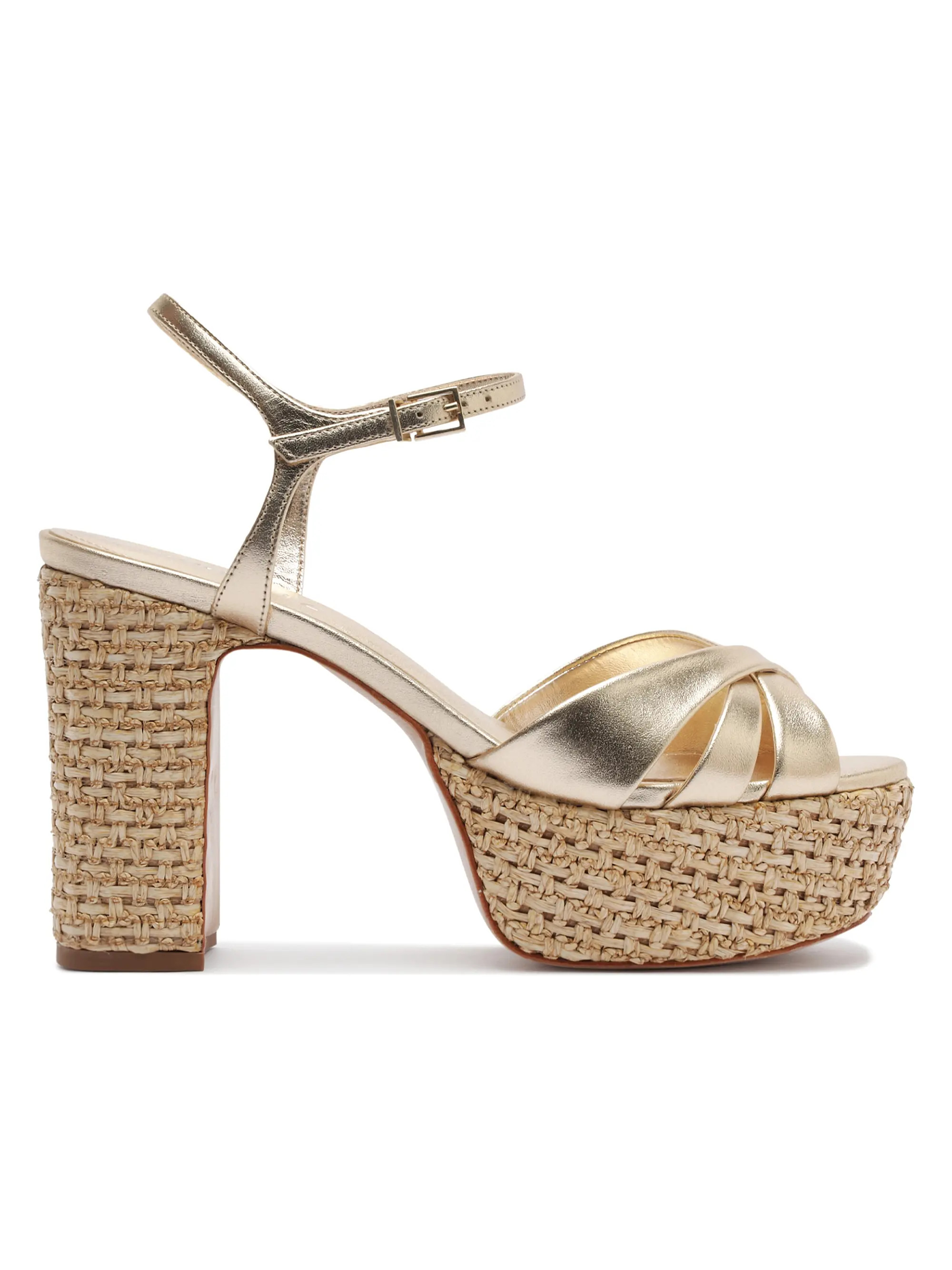 Keefa 105MM Raffia Block-Heel Sandals | Saks Fifth Avenue