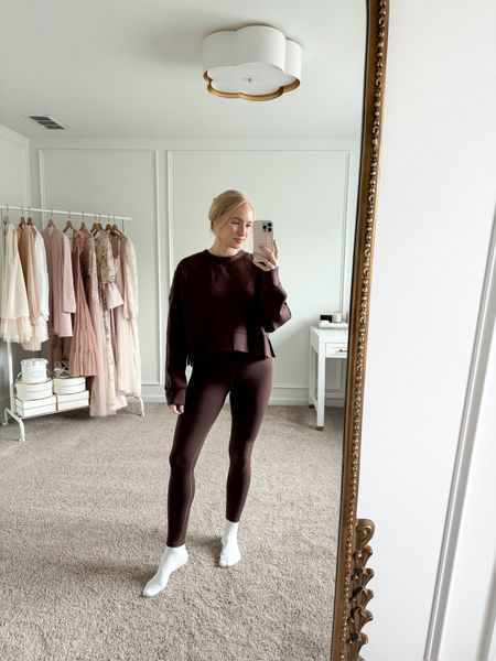 I’ll be living in this cozy look from Abercrombie. I’ve paired this mini crew with their studio leggings and socks for a comfy at home outfit  

#LTKfindsunder100 #LTKstyletip #LTKSeasonal