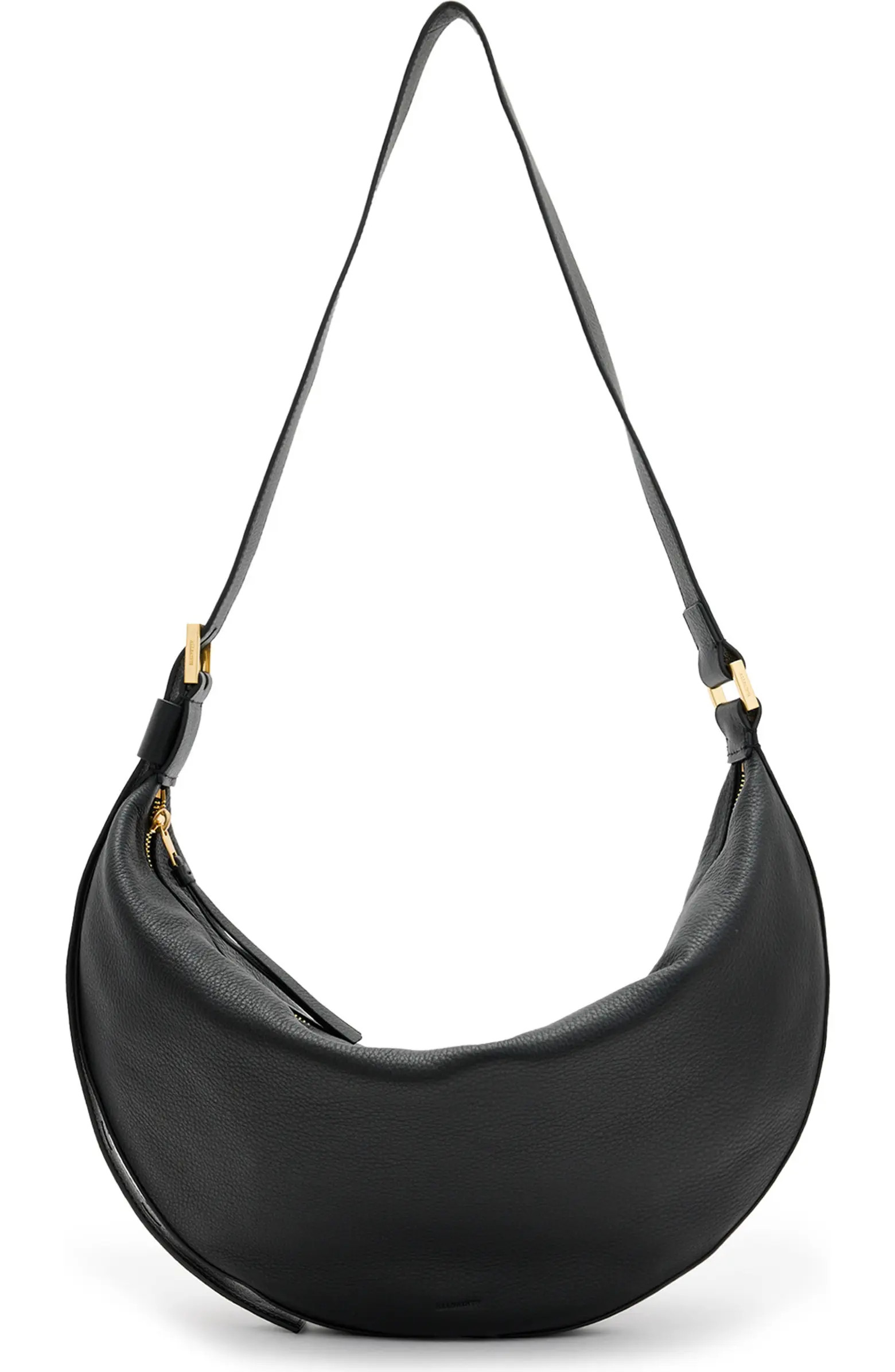 AllSaints Half Moon Leather Shoulder Bag | Nordstromrack | Nordstrom Rack