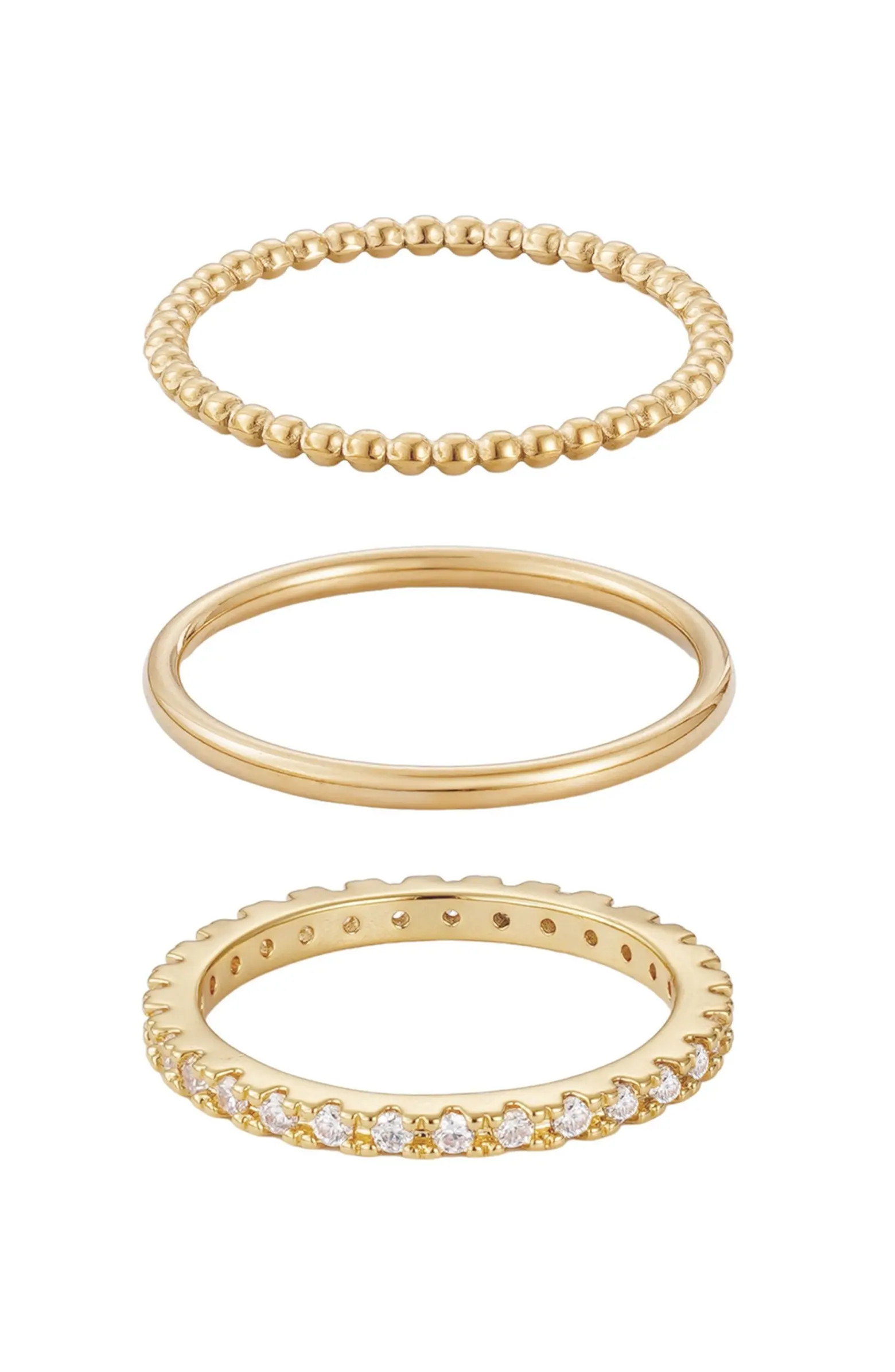 Set of 3 Assorted Stackable Rings | Nordstrom Rack