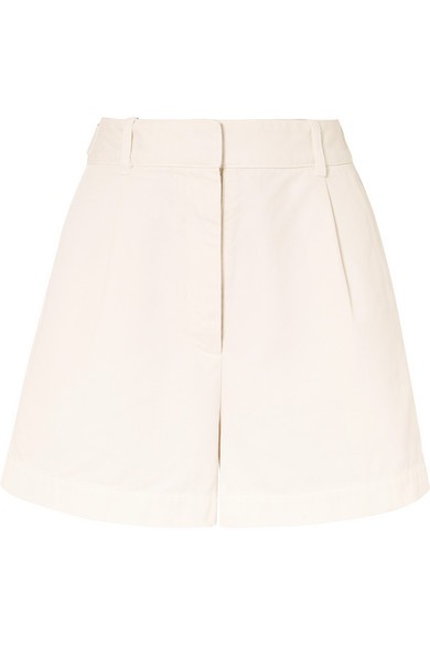 Nili Lotan - Talyn Cotton-gabardine Shorts - Cream | NET-A-PORTER (US)