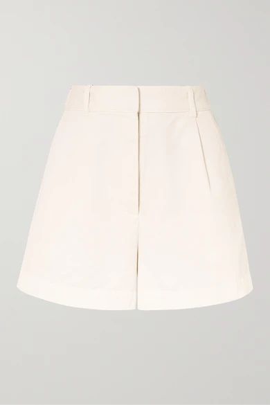 Nili Lotan - Talyn Cotton-gabardine Shorts - Cream | NET-A-PORTER (US)