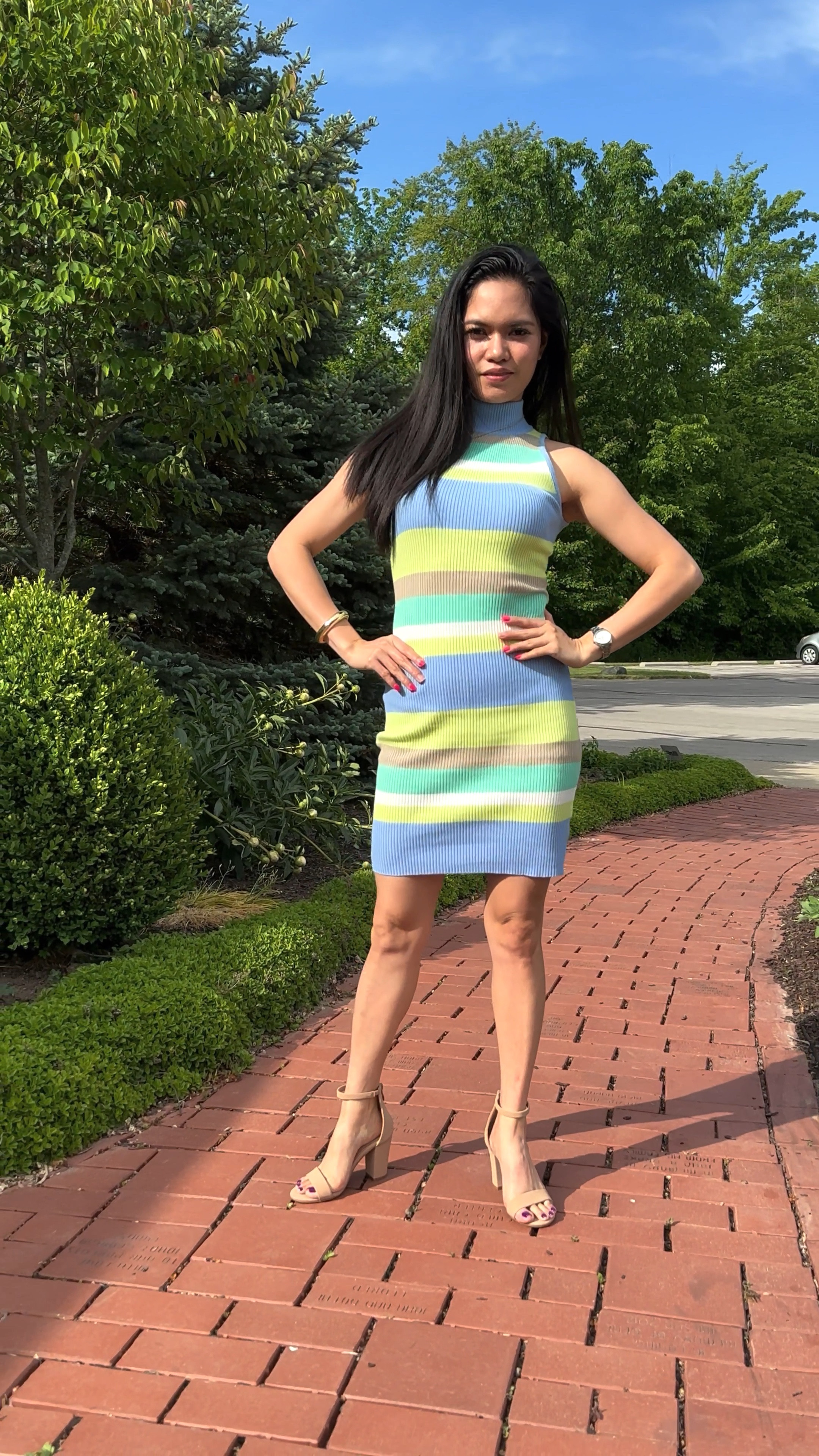 Loving this striped mini dress from Vici collection.   The length is perfect and I actually really love the turtleneck.   I’ll definitely be wearing this dress a number of times this summer.  
I’m wearing this in size XS, and it fits TTS. 

#LTKsalealert #LTKSeasonal #LTKunder50