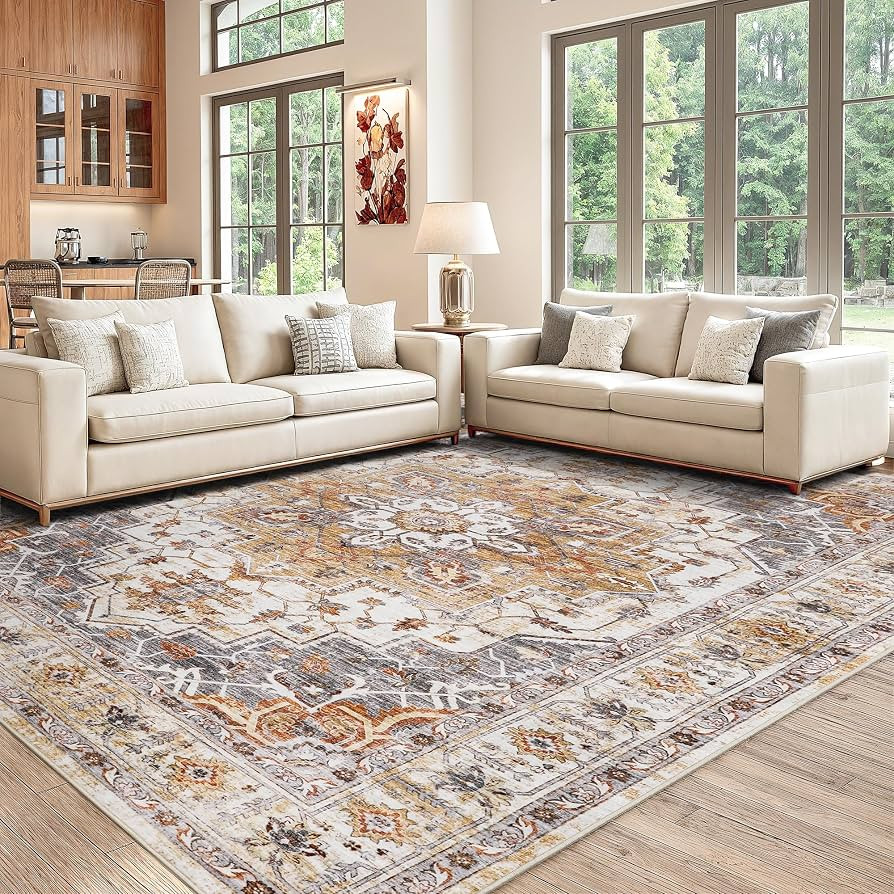 befbee Washable Area Rug 8x10, Large Soft Rugs for Living Room Stain Resistant Non-Slip Backing R... | Amazon (US)