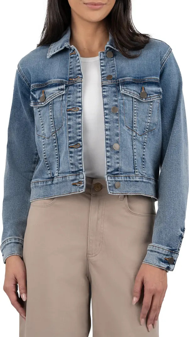 Angela Crop Denim Jacket | Nordstrom