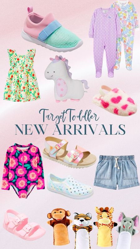 some spring new arrivals for toddler girls. I love the floral dress and bright swimsuit 

#LTKSeasonal #LTKswim #LTKkids