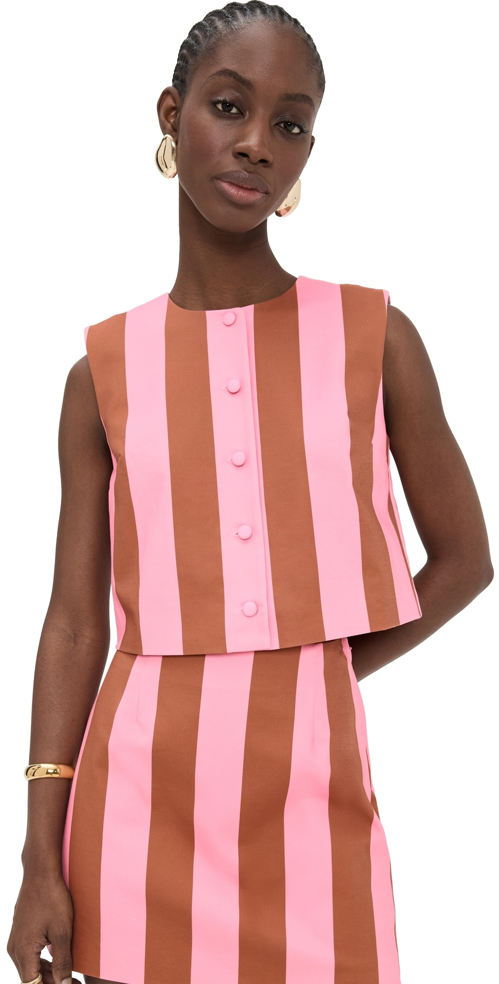 Hill House Home The Rosalie Top Coral Cabana Stripe S | Shopbop