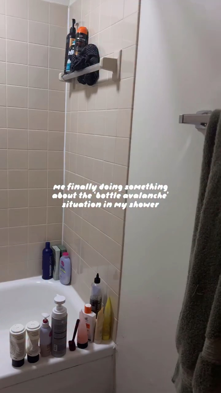 not me letting my shower look like that for this long… adhesive needs 24hrs to set so come back for part 2 (stocking the shelves with ALL my products + putting it to the test) 💪🏼🚿🧴

#amazonhomefinds #bathroomorganization #homeorganization #showerroutine #showerorganization

#LTKselfcare #LTKSaleAlert #LTKHome