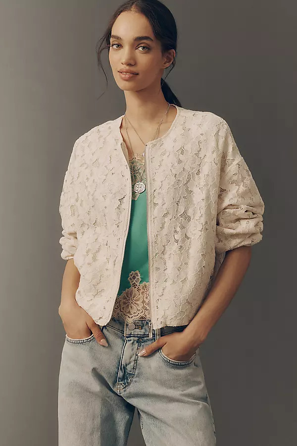 Sanctuary Leila Lace Bomber Jacket | Anthropologie (US)