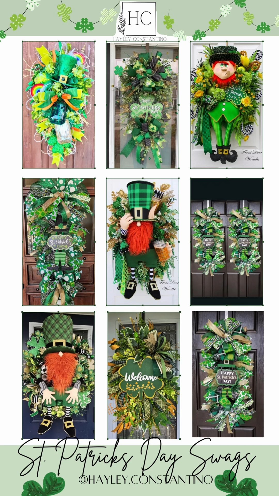 These handmade beauties are full of Irish charm and heart—lush greenery, festive flair, and just enough luck to make the neighbours jealous. They’re not loud or over the top, just good honest décor with a wee wink of the Emerald Isle. The kind of piece that says “Welcome in, love” before anyone even knocks.
Why Mams Will Love Them:
Handmade = one-of-a-kind (no mass-produced carry-on here)
Easy way to dress up your home without a whole song and dance
Festive but timeless—grand for years to come
Perfect for busy mums who want a bit of magic without the hassle
Where to Hang Them:
Front door for a warm Irish welcome
Inside on an entryway hook or hallway wall
Over a mantle or stair rail for extra craic
Even on a back door or kitchen door for a sneaky pop of green
It’s the kind of décor that makes your house feel cozy, loved, and ready for a proper St. Paddy’s celebration. Go on now—bring a bit of luck and a whole lotta charm to your door ☘️ Sláinte!

#LTKmomlife #LTKHome #LTKSeasonal