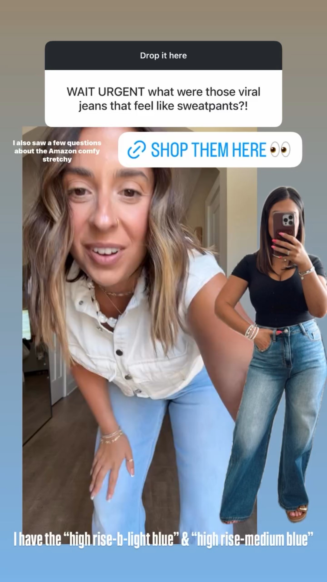 I have the “high rise-b-light blue” & “high rise-medium blue”