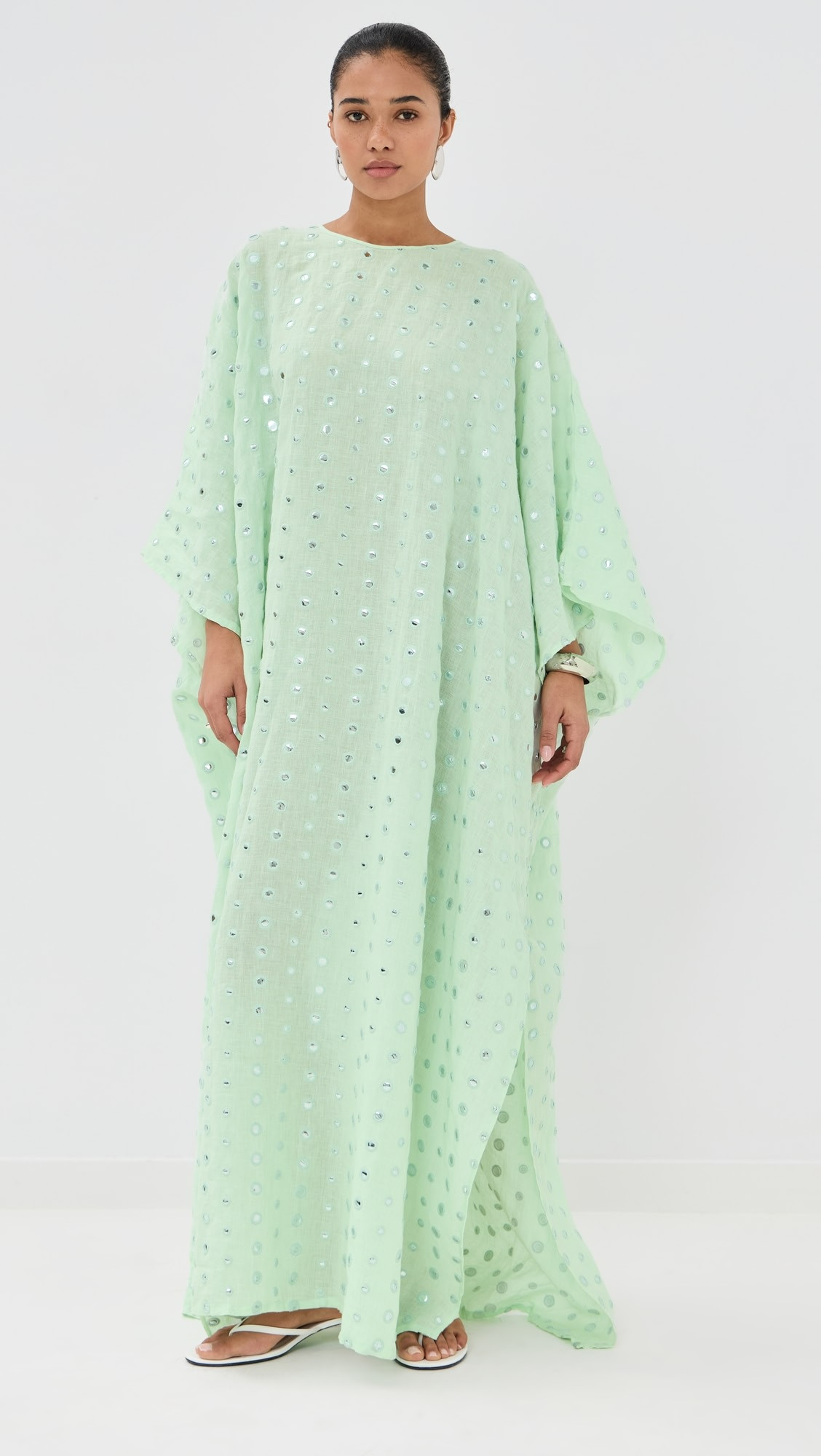 Mirrored Linen Key Hole Dress | Shopbop