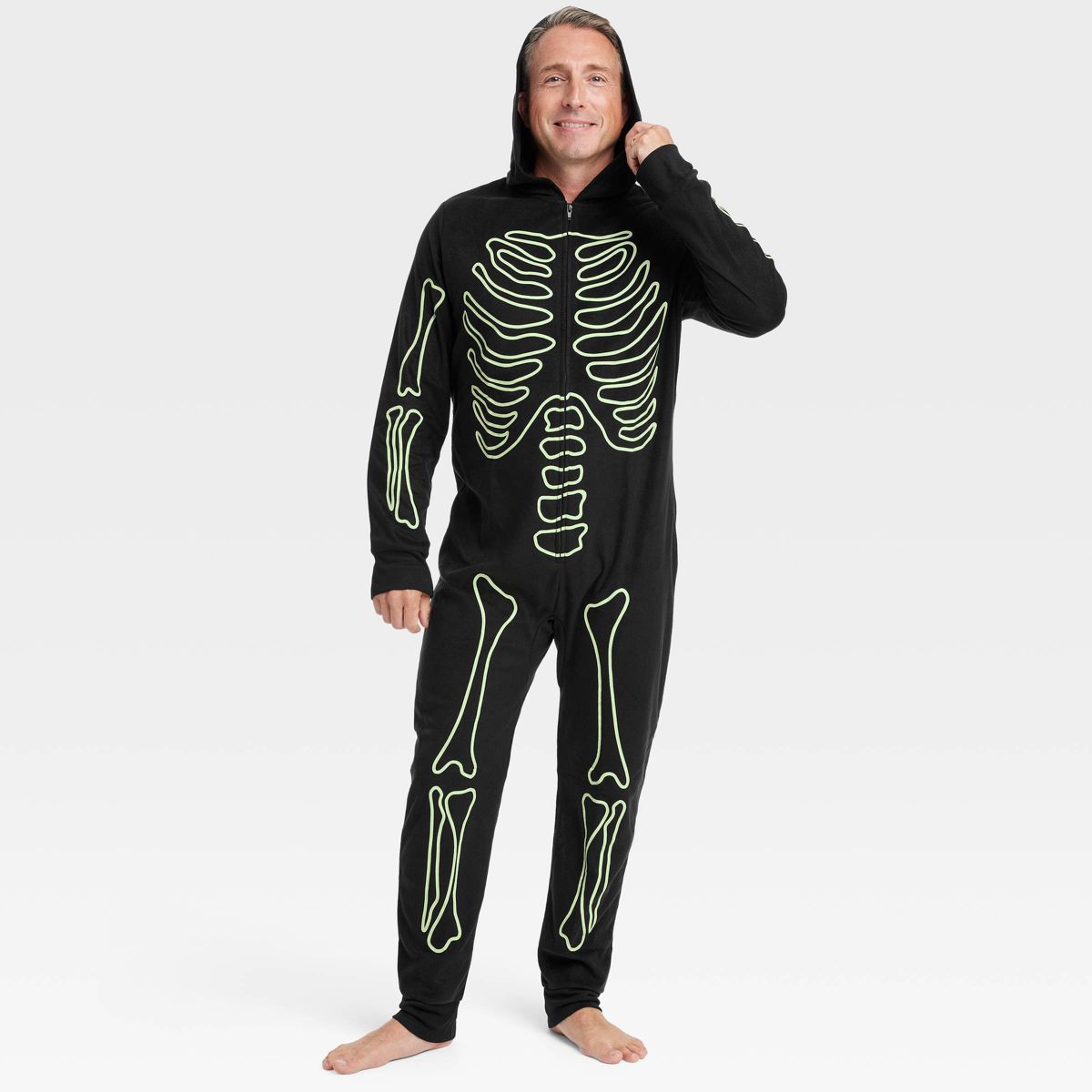 Men's Glow-In-The-Dark Skeleton Halloween Matching Family Union Suit - Hyde & EEK! Boutique™ Bl... | Target
