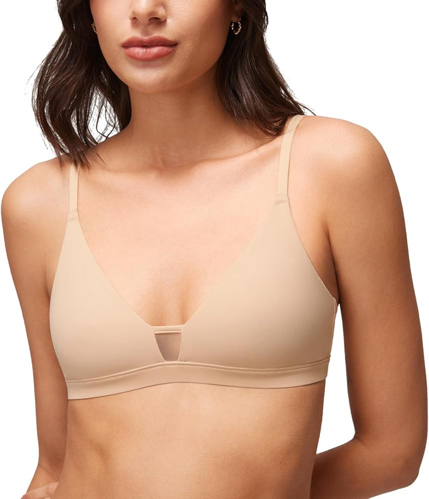 T-Shirt Wireless Bras for Small Breasted Women Scoop Wirefree Bralette | Amazon (US)