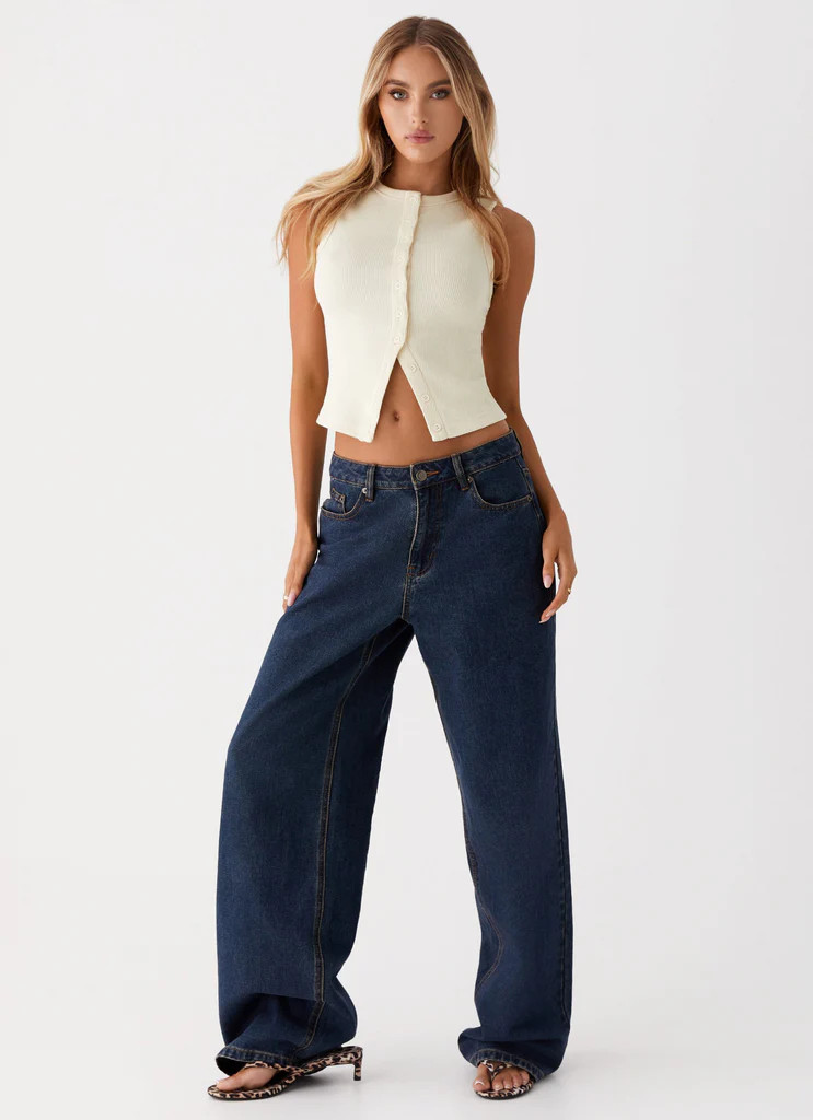 Blair Buttoned Tank Top - Yellow | Peppermayo (Global)