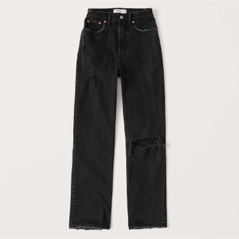 Women's 90s Ultra High Rise Straight Jeans | Women's | Abercrombie.com | Abercrombie & Fitch (US)