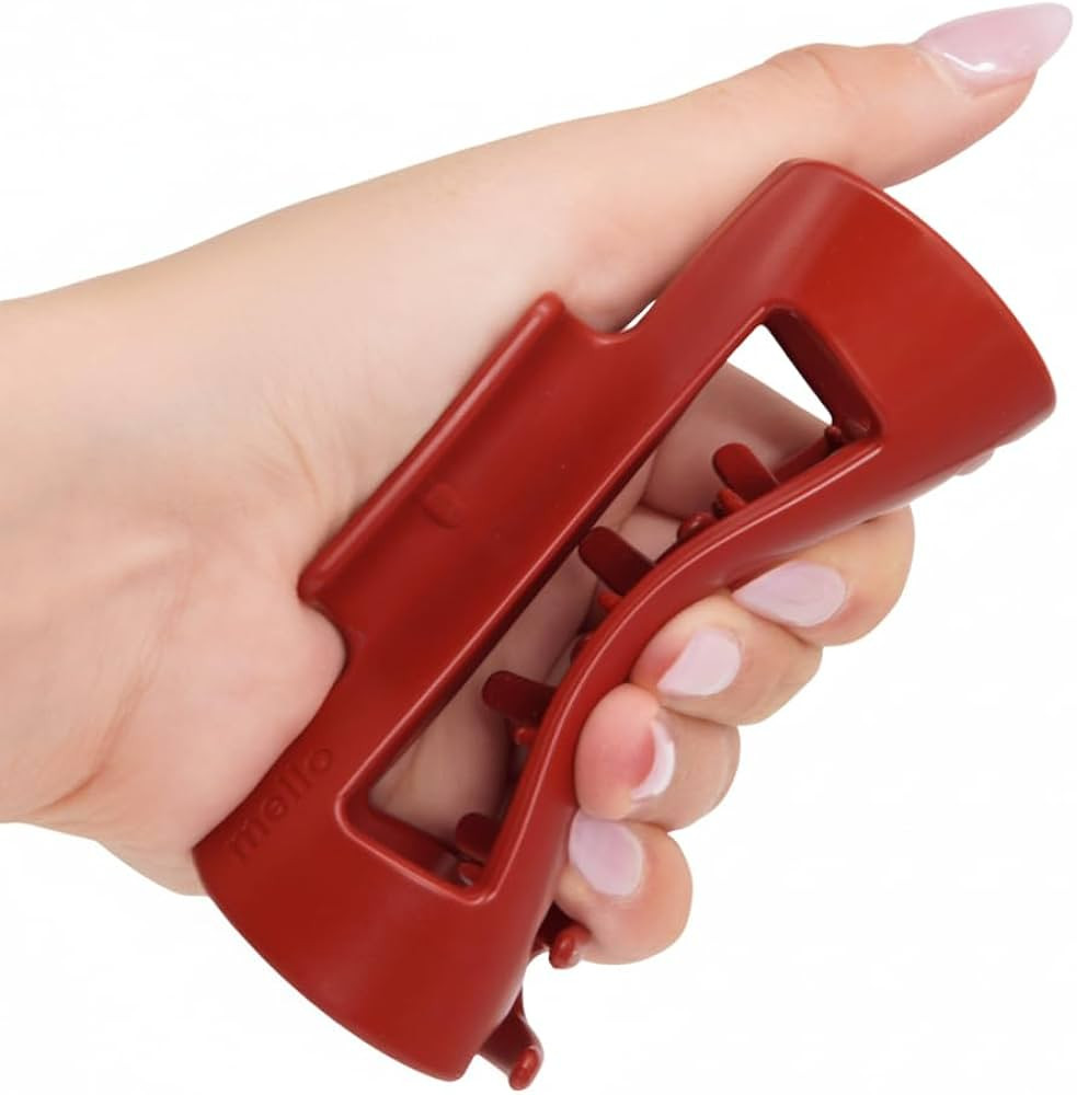 The Original Mello Hair Claw Clip Squishy Claw Clip Made in Korea Patent Pending 30021976 (Red, M... | Amazon (US)