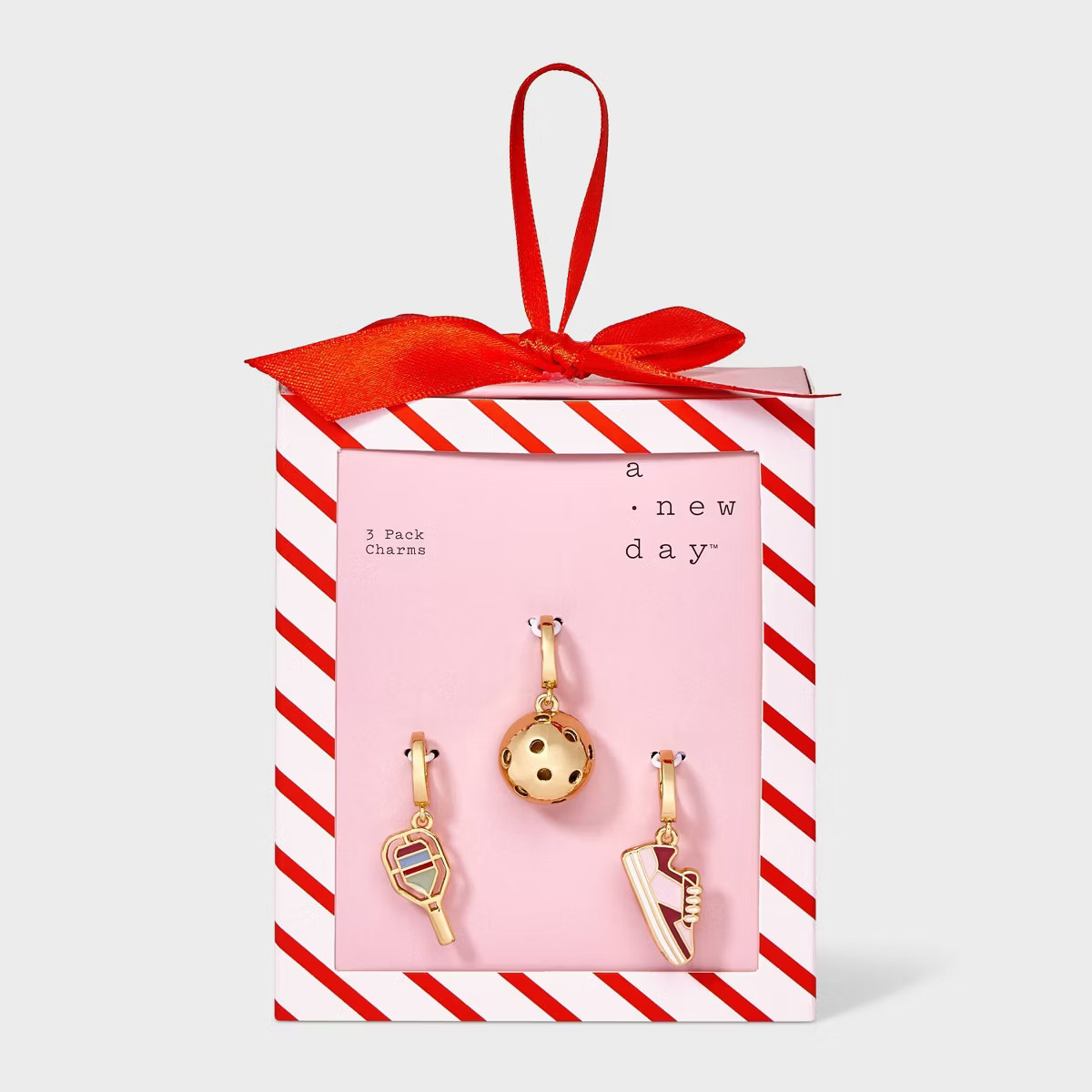 Paddle Ball and Sneaker Charm Necklace Set 3pc - A New Day™ Gold | Target