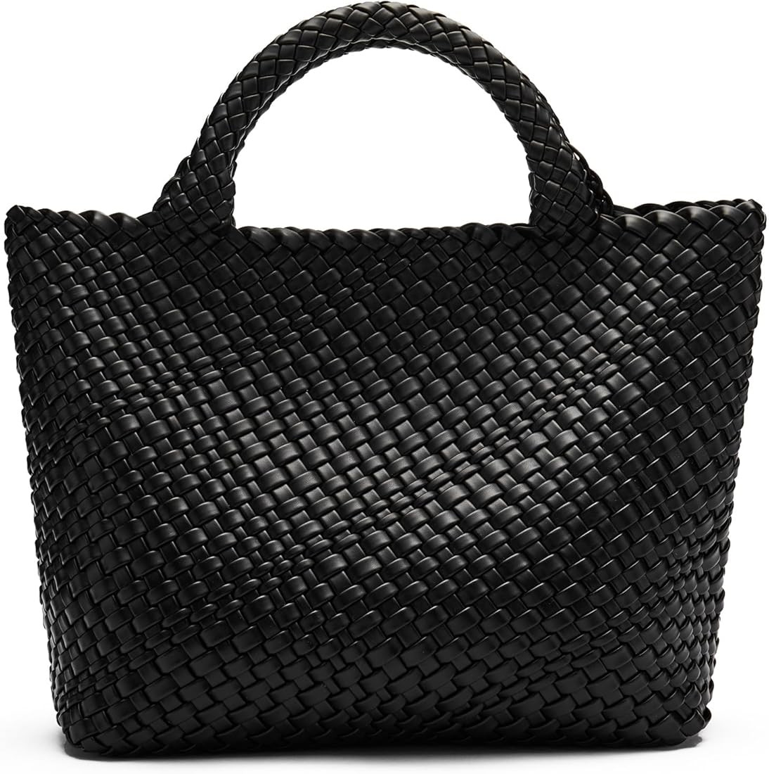 Woven Bags for Women Large Leather Tote Bag Summer Beach Travel Handbags Shopper Shoulder Bag Tre... | Amazon (US)