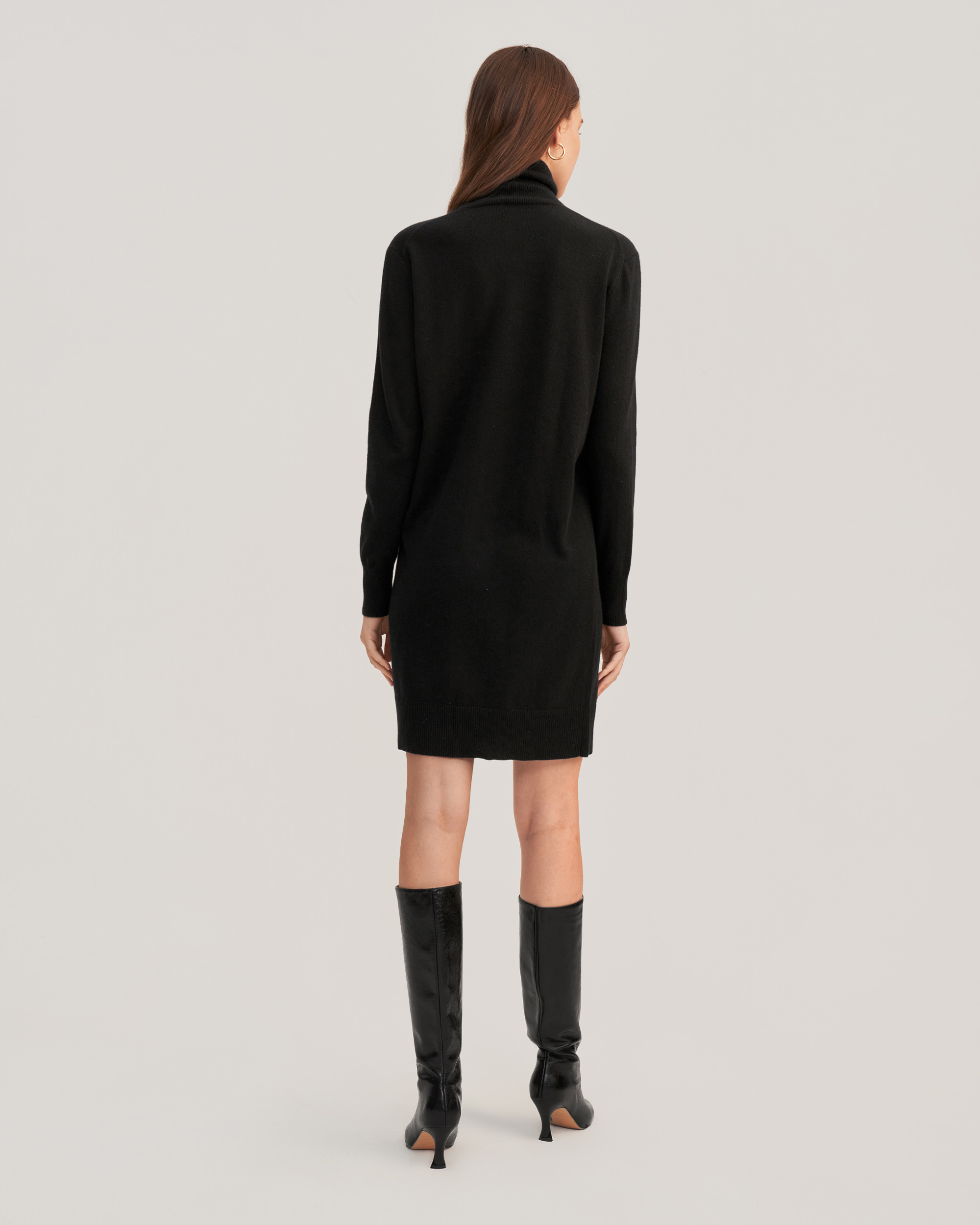 Classic Turtleneck Cashmere Dress | LilySilk