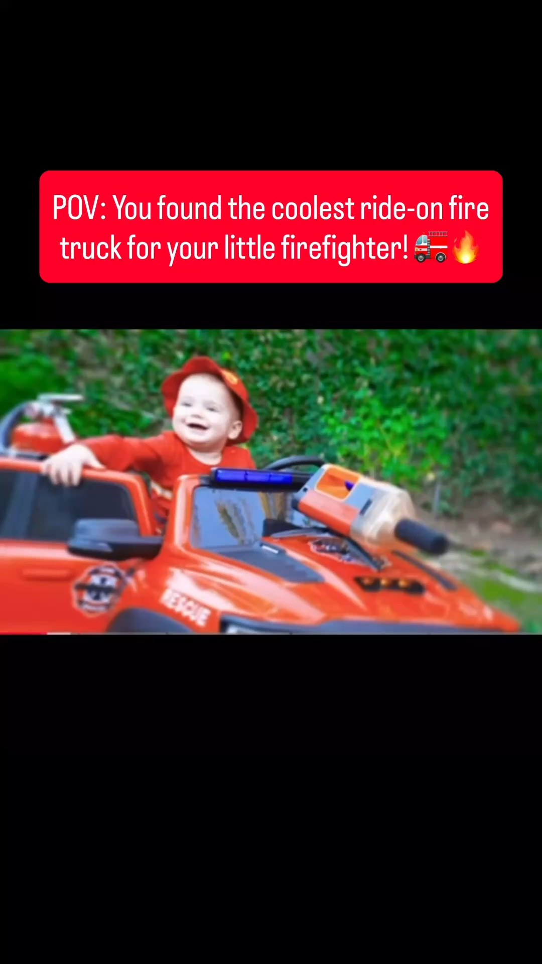 🚒 Every little firefighter needs an epic ride!

This First Ride On Licensed Ram 1500 RHO 24V Fire Truck is packed with fun and realistic features kids will love.

✨ Features:
🚒 2-seater design for double the fun
🚨 Real siren & flashing lights
🎮 Parent remote control
📦 Rear bed storage for toys and gear
🔋 Powerful 24V battery
❤️ Officially licensed Ram 1500 RHO

Perfect for outdoor adventures, pretend play, and unforgettable family memories.

#LTKvlog #LTKBaby #LTKKids