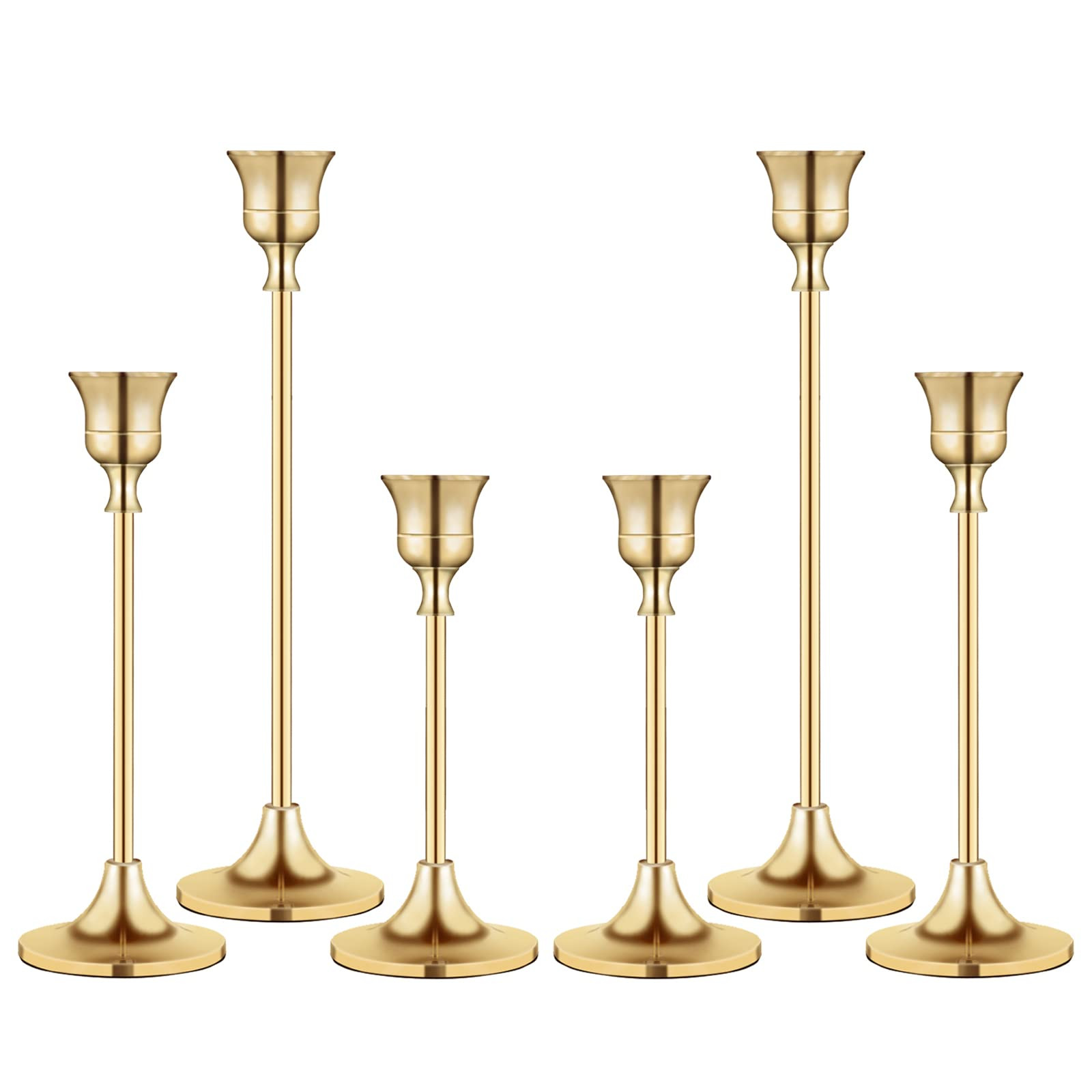 Candlestick Holders,Taper Candle Holder for Candlesticks Gold Brass Vintage Candle Stick Candle H... | Amazon (US)