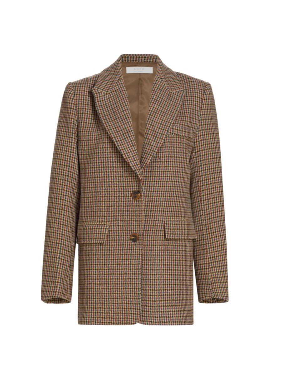 Pauline Houndstooth Elongated Blazer | Saks Fifth Avenue