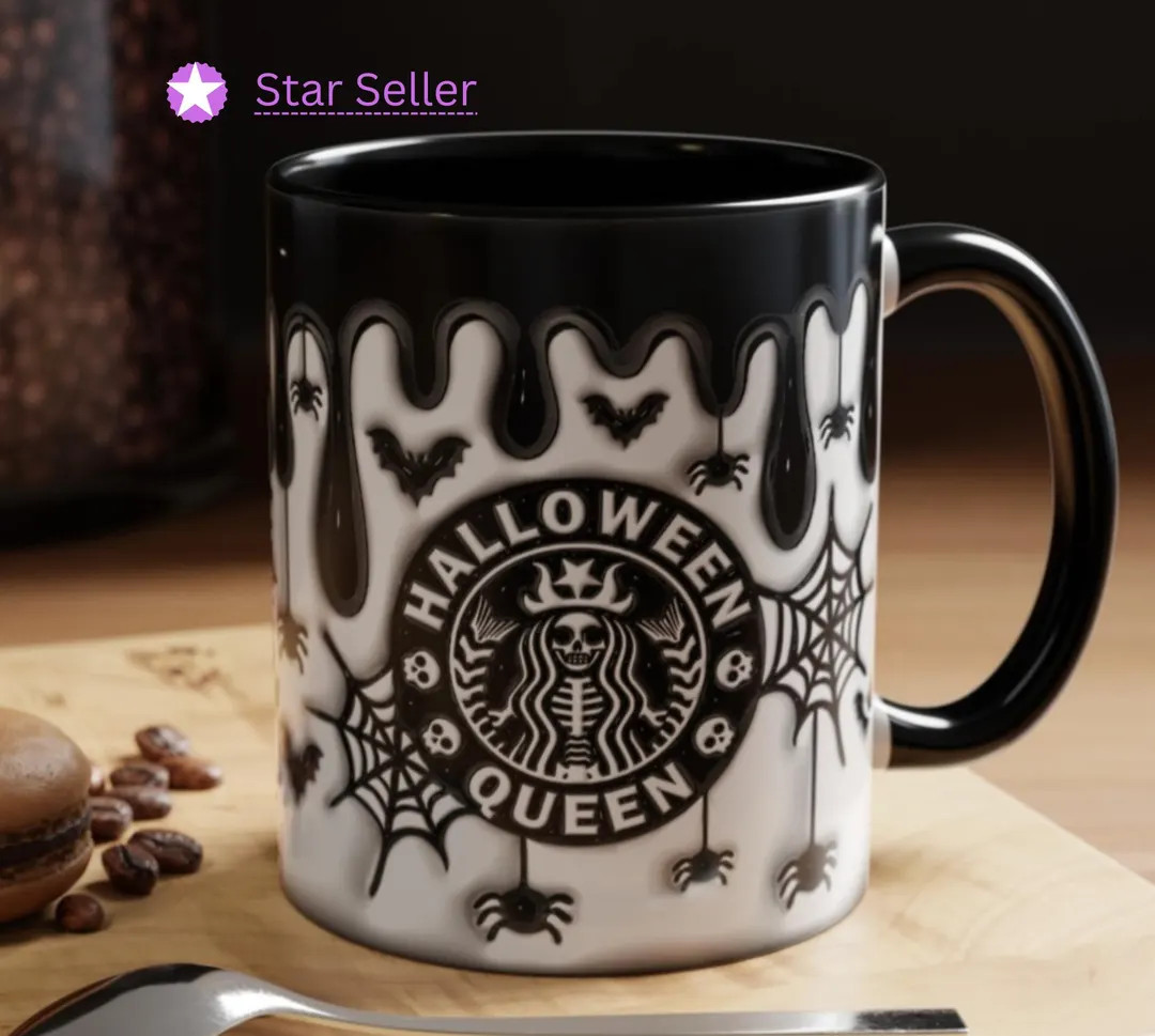 Halloween Queen 3D Inflated Halloween Coffee Mug Gift for Her Halloween Decorative Mug Halloween ... | Etsy (US)