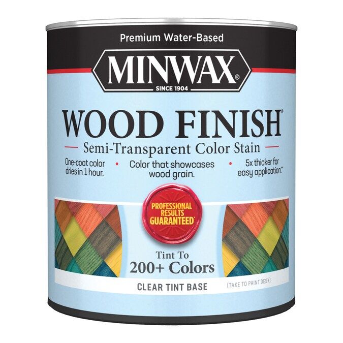 Minwax Wood Finish Water-Based Stain Clear Tint Base Tintable Interior Stain (Quart) Lowes.com | Lowe's