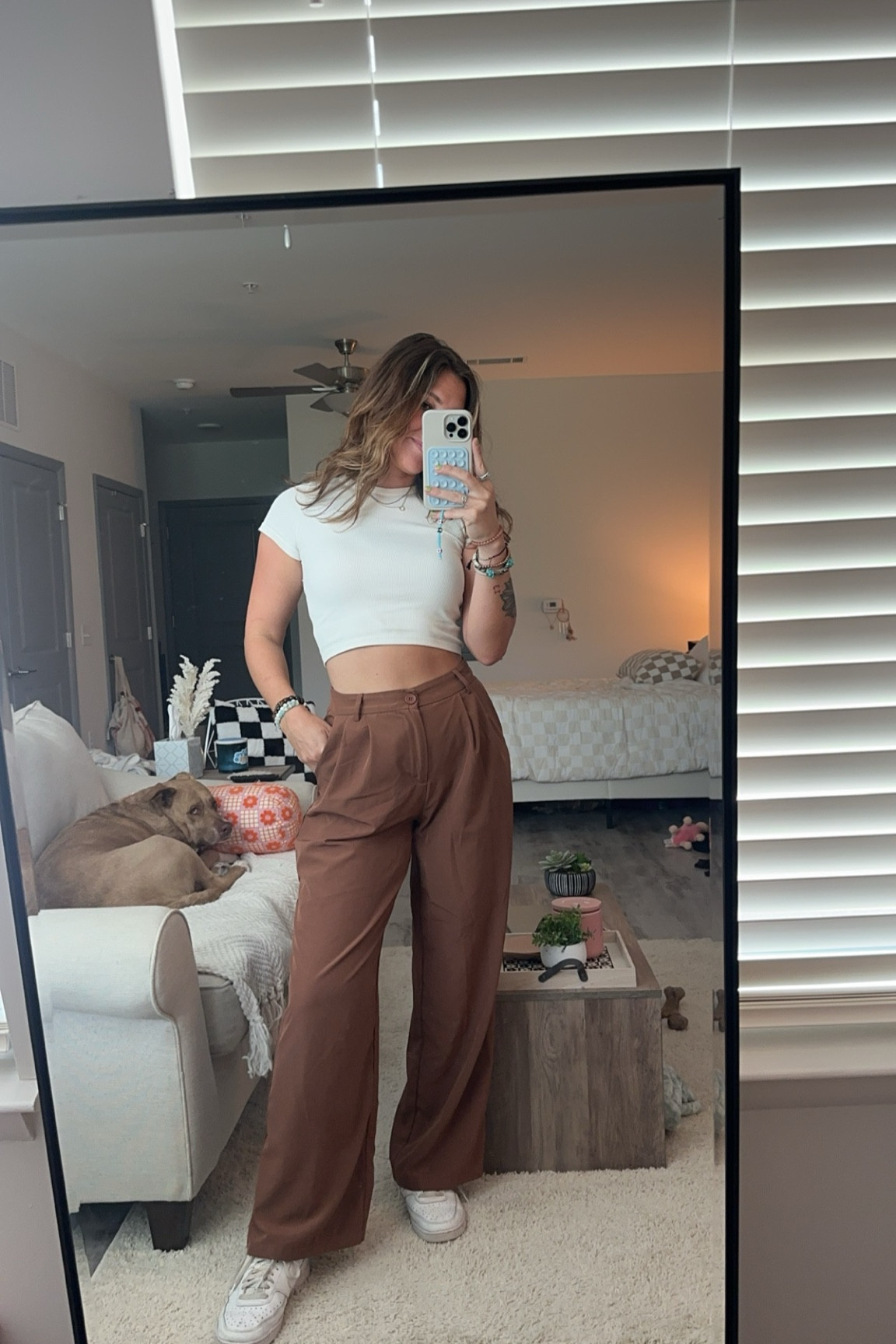 these pants fit so well it’s insane. true to size and high waisted