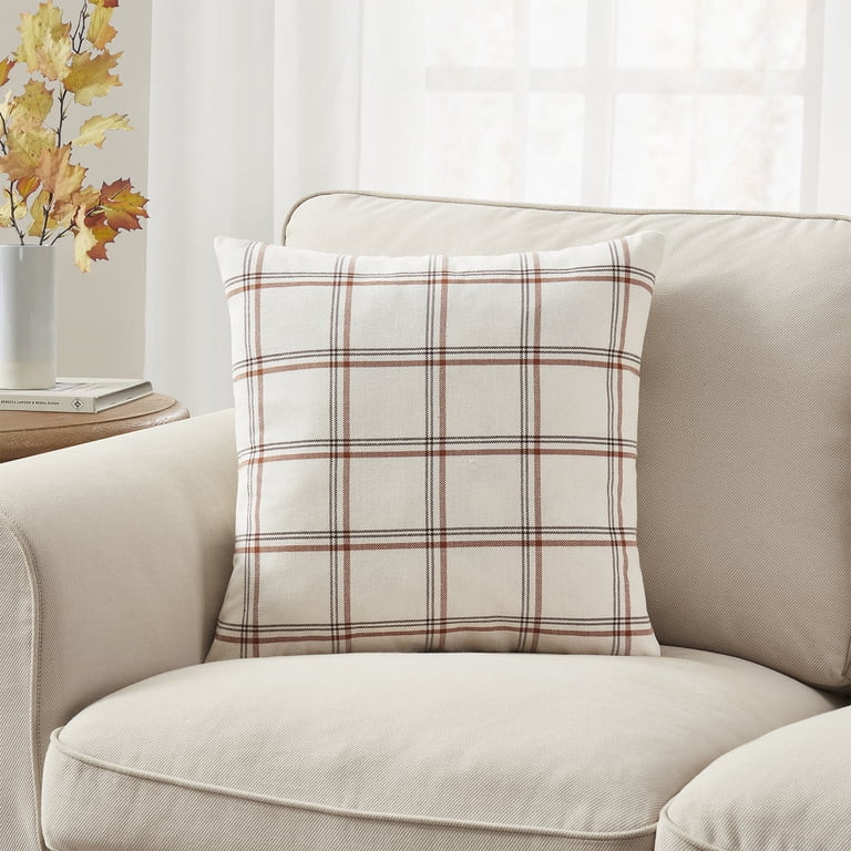 My Texas House 18" x 18" Micah Multi Harvest Plaid Decorative Pillow - Walmart.com | Walmart (US)