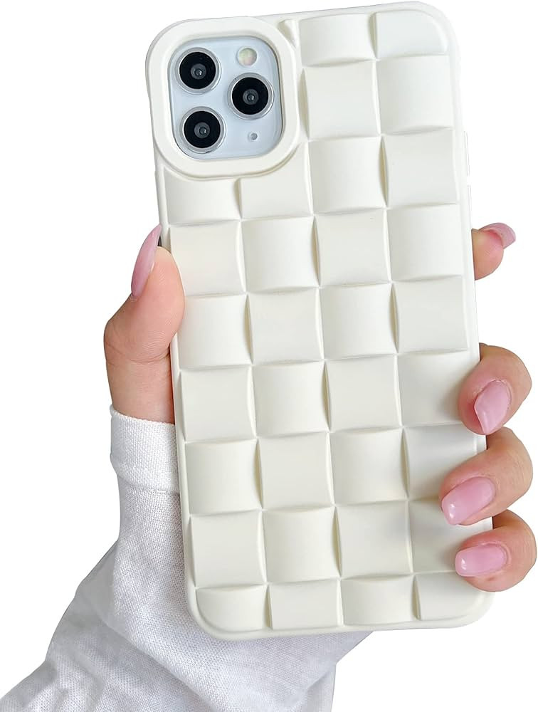 Sayoaho Designed for iPhone 15 Plus Case for Women, Cute 3D Plaid Desgin Case Soft TPU Full Prote... | Amazon (US)