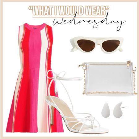 Walmart knit summer dress - amazon tie up heels - sunglasses - clear bag 

#LTKSaleAlert #LTKStyleTip #LTKShoeCrush