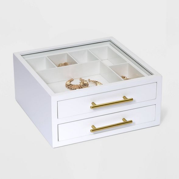 Double Jewelry Drawer Organizer - A New Day&#8482; White | Target
