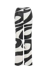 Stevie V Front Print Pu Pant - Swirl Print | MESHKI US