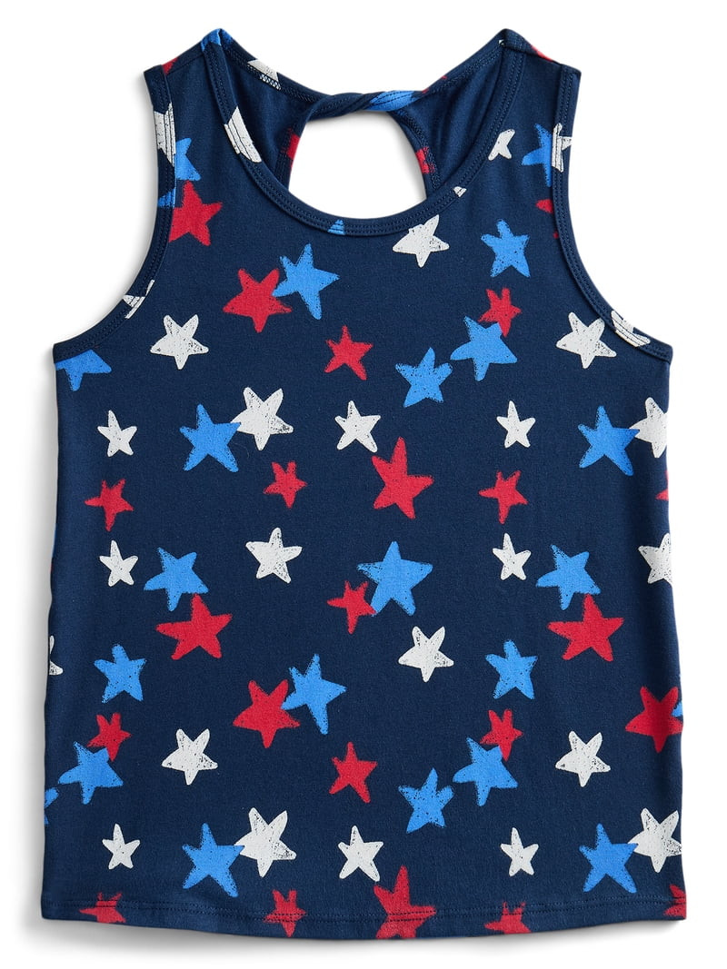 Fourth of July Girls Americana Graphic Tank Top from Way To Celebrate, Sizes 4-18 | Walmart (US)