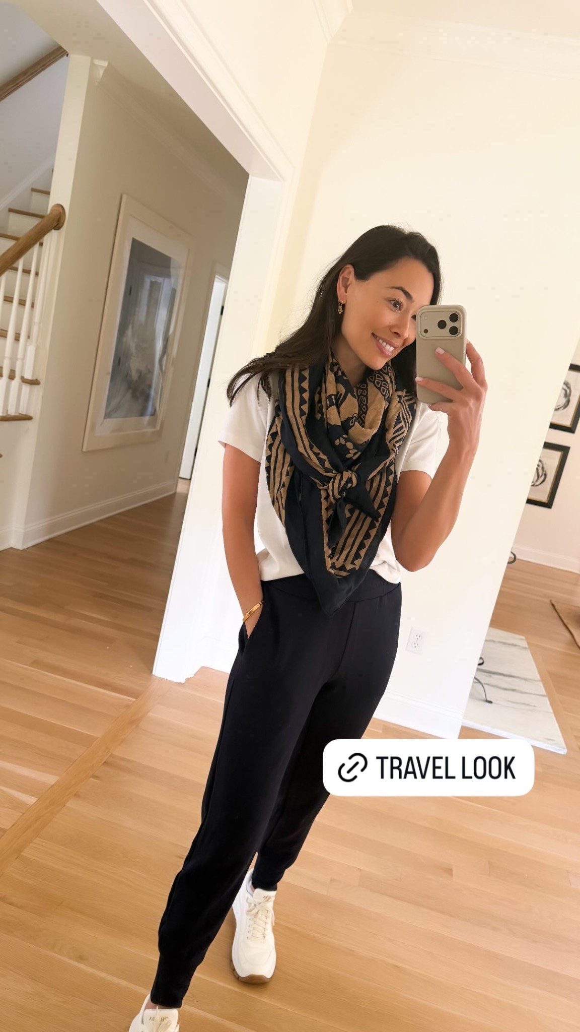 Travel outfit, white t shirt, jogger pants.

#LTKootd #LTKdayinmylife #LTKmorningroutine