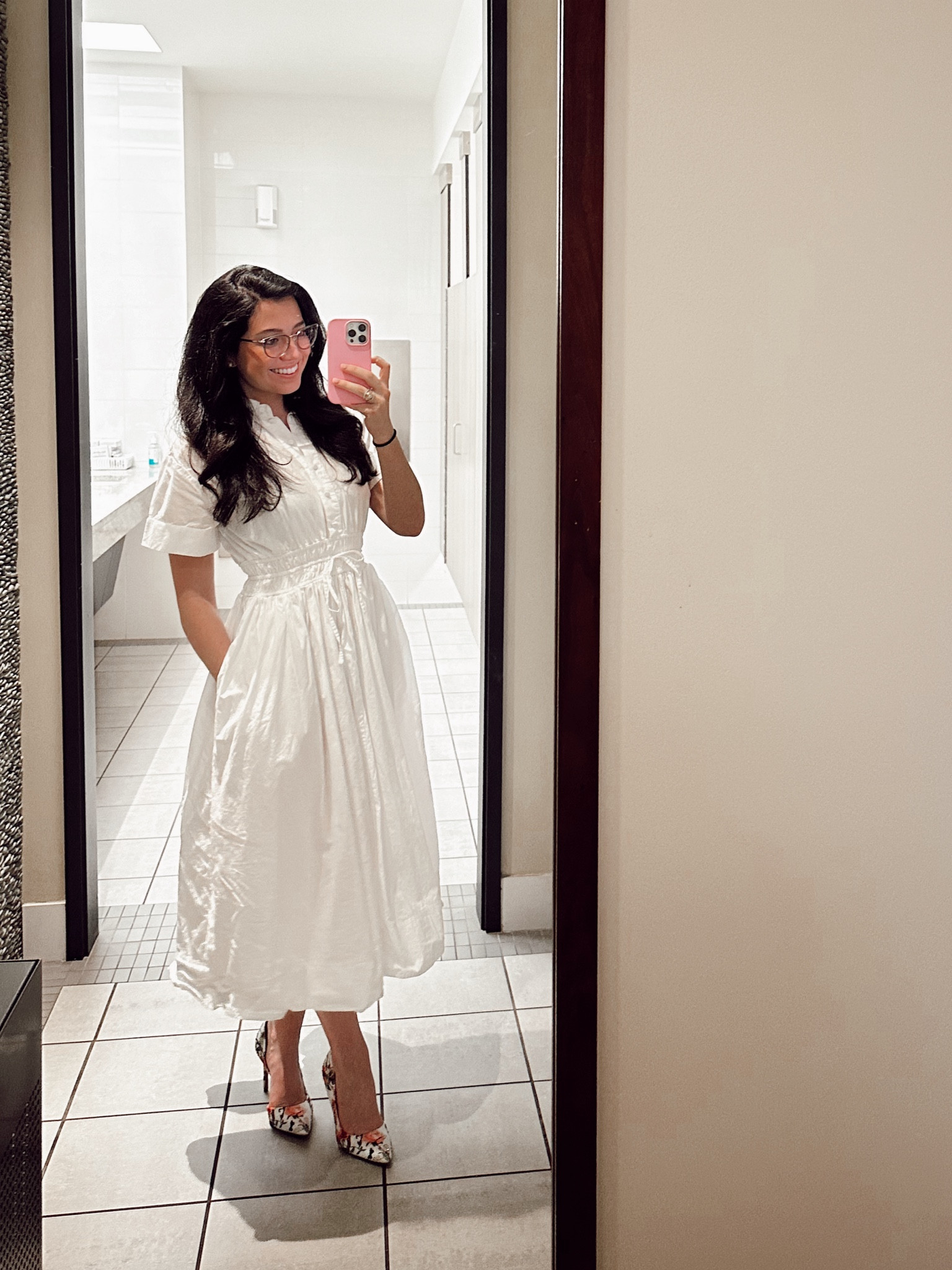 White summery dress! Flattering, great for work and travel. Could also be used in a bridal season  

#LTKWorkwear #LTKStyleTip #LTKBeauty