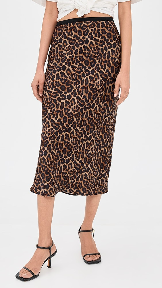 Printed Bar Silk Skirt | Shopbop