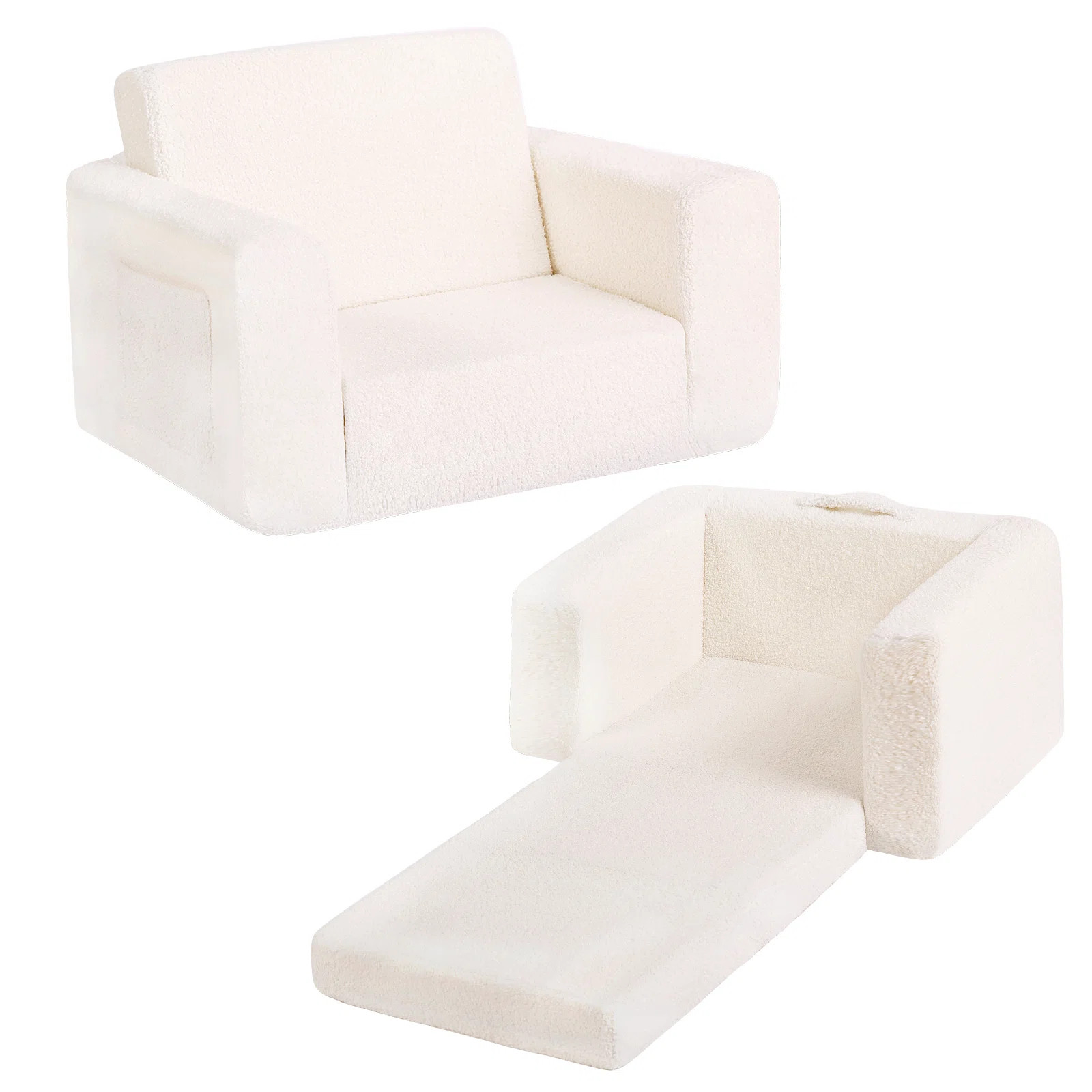 Kids Sofa, 2 In 1 Kids Fold Out Chair Convertible Sofa To Lounger | Wayfair North America