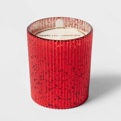 Flat Mercury Jar Candle Apple Joy Cinnamon Red - Threshold™ | Target