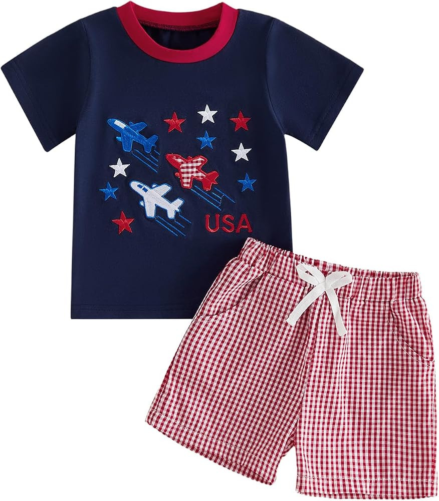 Baby Boy Halloween Outfit Clothes Toddler Pumpkin Shorts Set | Amazon (US)