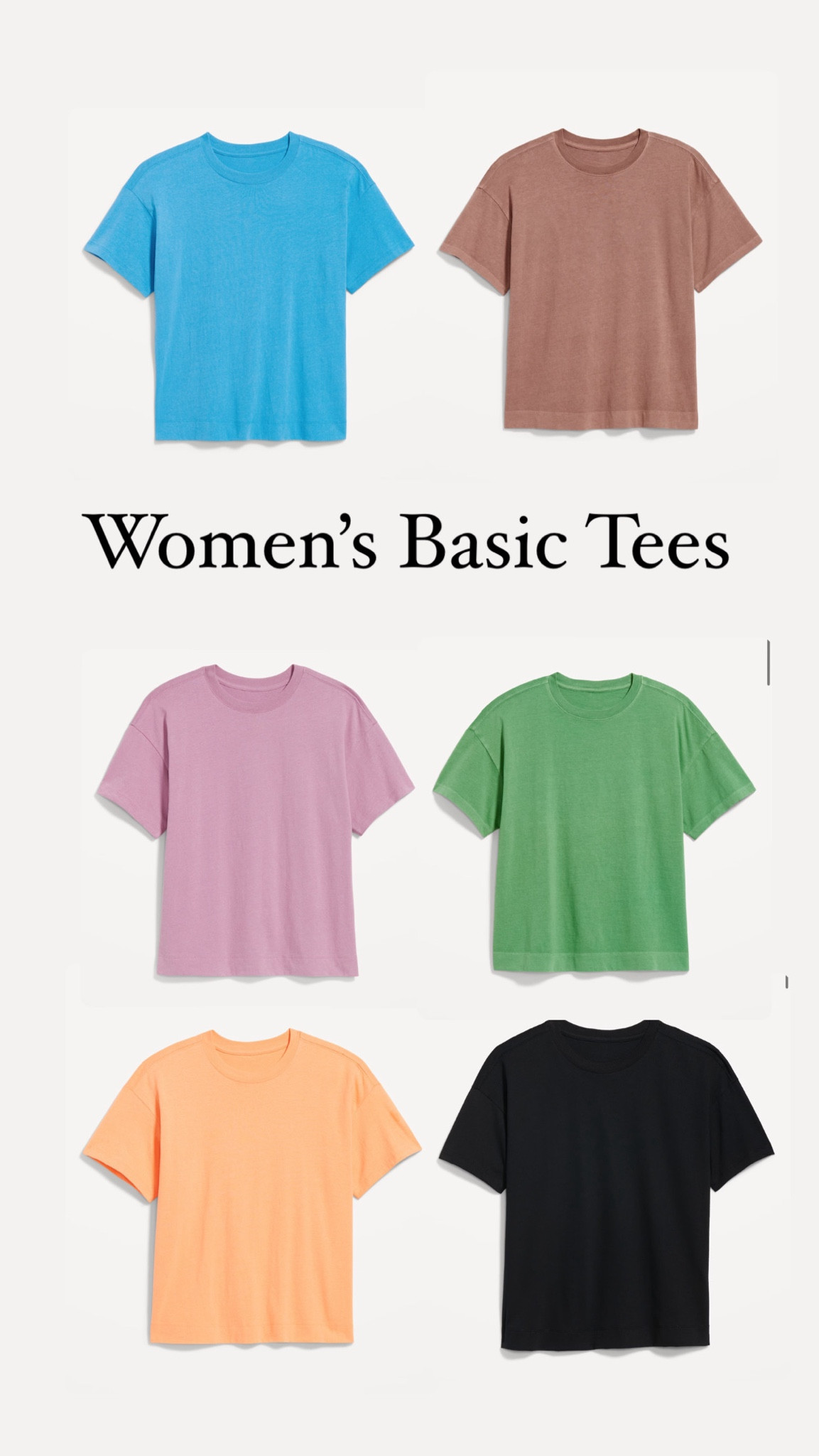 My go to basic women’s tee. They are boxy and a little oversized, I wear a size medium #oldnavy #oldnavyfinds #oldnavyclothes

#LTKStyleTip #LTKSaleAlert #LTKFindsUnder50