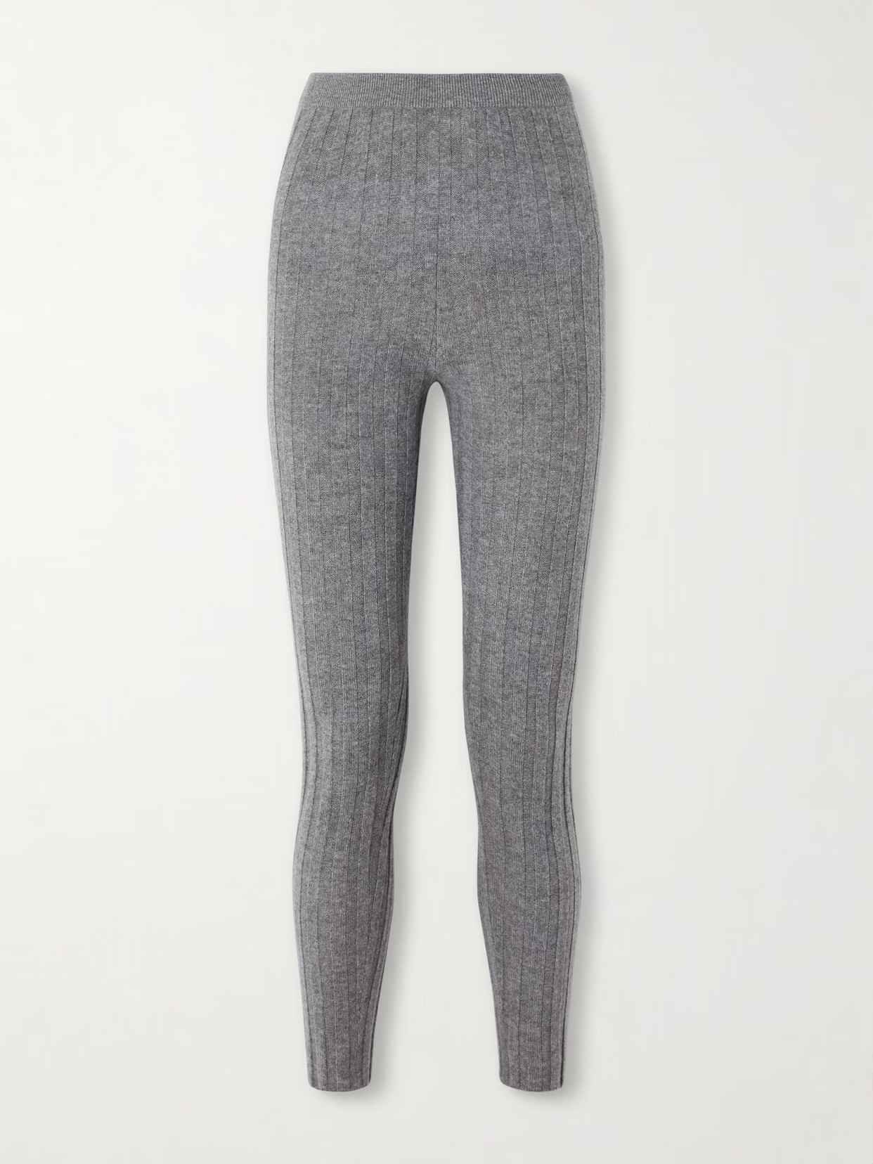 The Elder Statesman - Ribbed Cashmere Leggings - Gray | NET-A-PORTER (US)